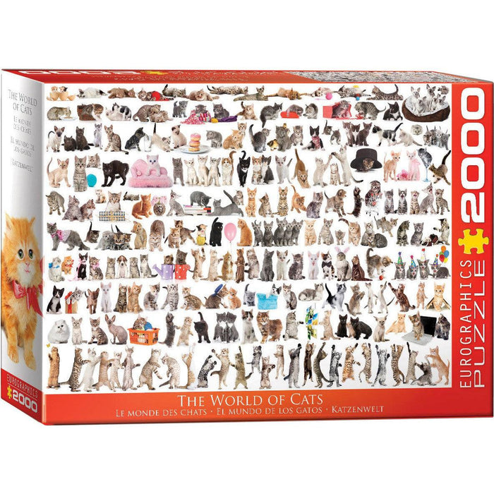 The World of Cats 2000 Piece Jigsaw Puzzle Eurographics - for just $29.99! 