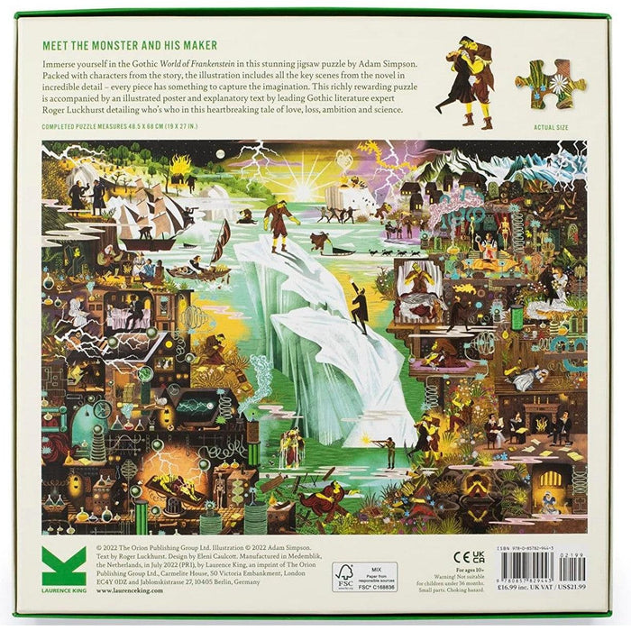 The World of Frankenstein 1000 Piece Jigsaw Puzzle Laurence King - for just $24.99! 