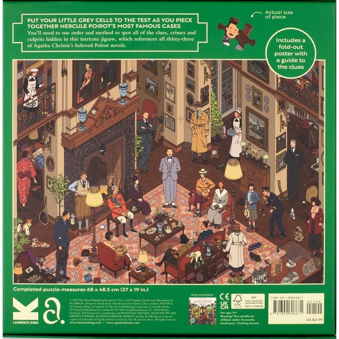 The World of Hercule Poirot 1000 Piece Jigsaw Puzzle Laurence King - for just $24.99! 