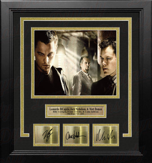 Leonardo DiCaprio Jack Nicholson & Matt Damon The Departed 8x10 Framed Photo with Laser Autographs - for just $79.99! 