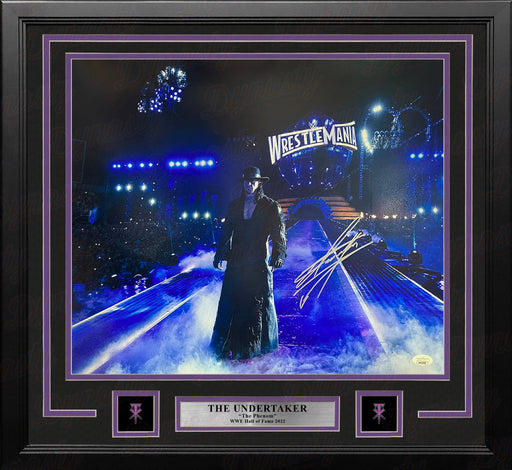 The Undertaker WrestleMania Entrance Autographed 16" x 20" Framed WWE Wrestling Photo - for just $499.99! 