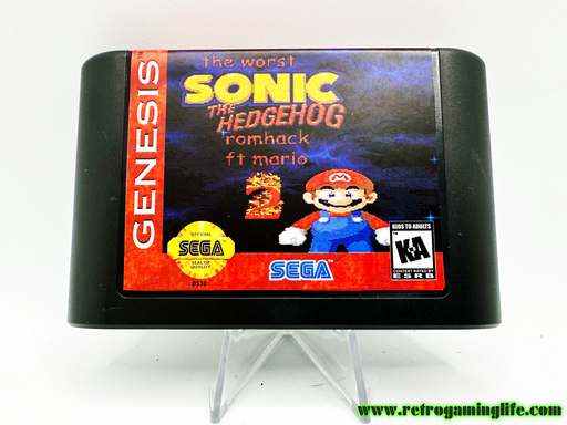 The Worst Sonic the Hedgehog Romhack 2 Sega Genesis Reproduction Video Game Cart - for just $19.99! 