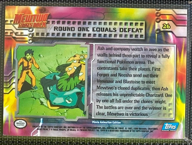 Round One Equals Defeat (26) [Topps Pokemon the First Movie (First Print)] - for just $1! 