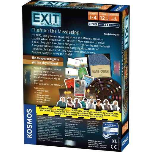 Theft on the Mississippi - Exit the Escape Room Game - Kosmos - for just $17.99! 