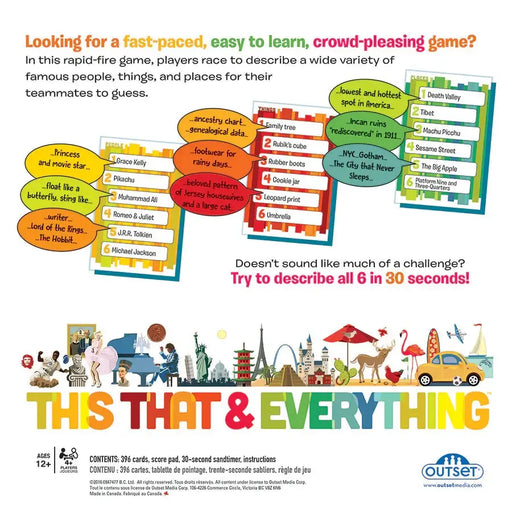 This That & Everything - The Party Game of People, Things & Places - Outset - for just $29.99! 