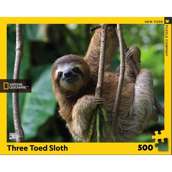 Three Toed Sloth National Geographic 500 Piece Jigsaw Puzzle NYPC - for just $22.99! 