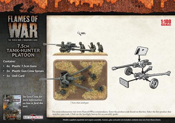 Flames of War: German 7.5cm Tank-Hunter Platoon (Mid War) - for just $40! 