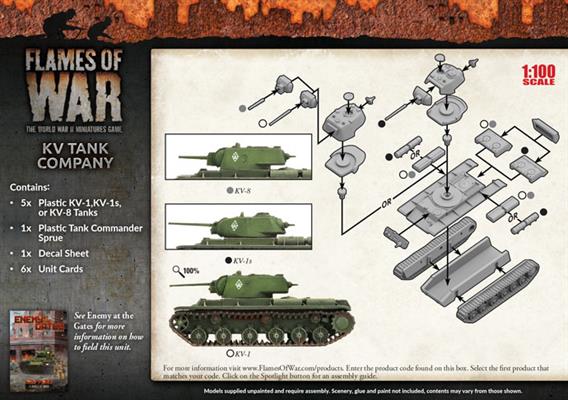 Flames of War: Soviet KV Tank Company (Mid War) - for just $50! 