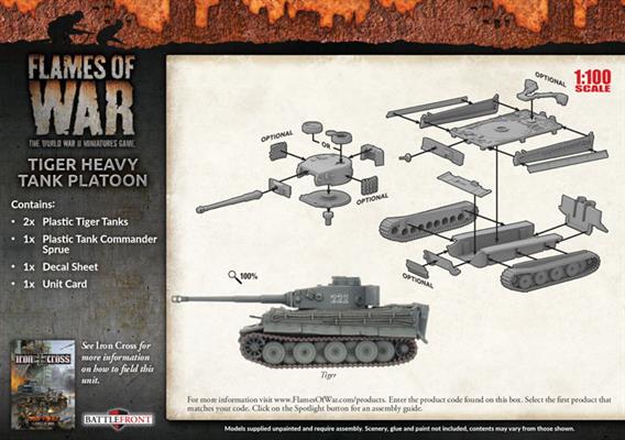 Flames of War: German Tiger Heavy Tank Platoon (Mid War) - for just $20! 