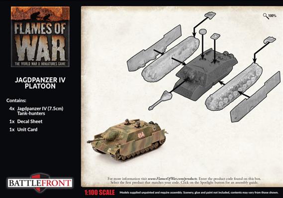 Flames of War: German Jagdpanzer IV Tank-Hunter Platoon (Late War) - for just $54! 