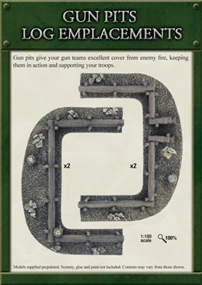 Flames of War: Log Emplacements - Gun Pit Markers - for just $18! 
