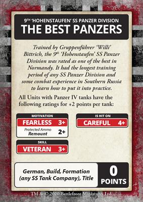 Flames of War: D-Day - Waffen-SS Command Card Pack - for just $10! 