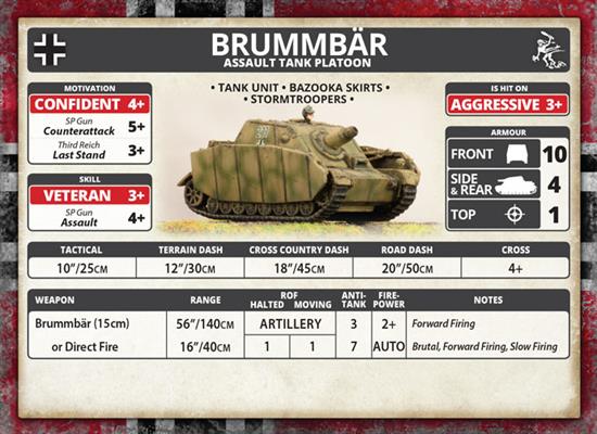Flames of War: German Brummbar Assault Tank Platoon (Mid War) - for just $30! 