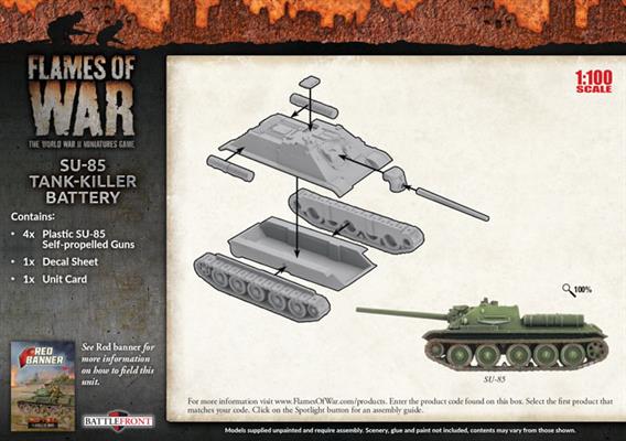 Flames of War: Soviet SU-85 Medium SP Battery (Mid War) - for just $40! 