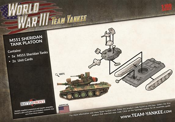 Team Yankee: M551 Sheridan Tank Platoon - for just $62.50! 