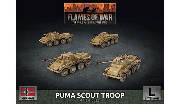 Flames of War: German Puma Scout Troop (Late War) - for just $40! 