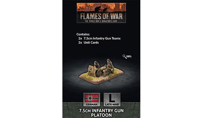 Flames of War: German 7.5cm Infantry Gun Platoon (Late War) - for just $22! 