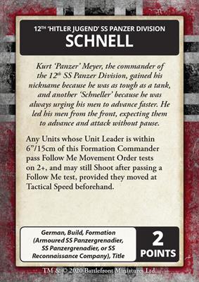 Flames of War: D-Day - Waffen-SS Command Card Pack - for just $10! 