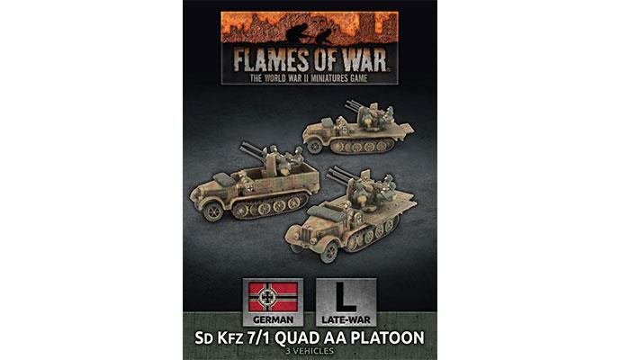 Flames of War: German SD KFZ 7/1 Quad AA Platoon (Late War) - for just $37! 
