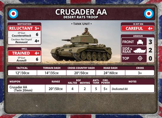 Flames of War: British Crusader AA Troop (Late War) - for just $20! 