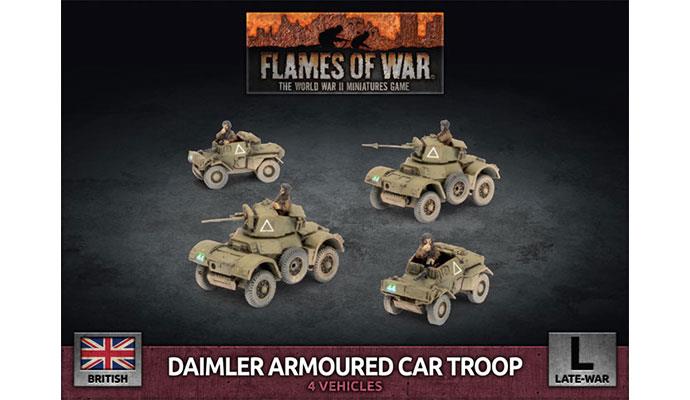 Flames of War: British Daimler Armoured Car Troop (Late War) - for just $20! 