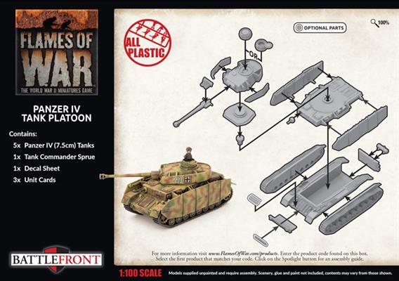 Flames of War: German Panzer IV Tank Platoon (Late War) - for just $50! 