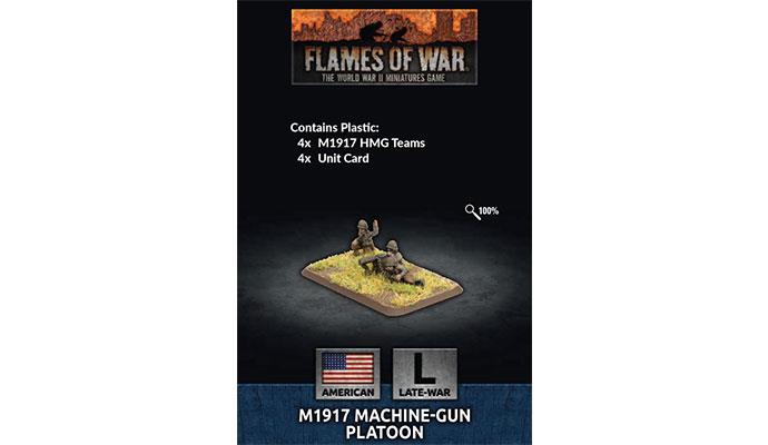 Flames of War: American M1917 Machine-gun Platoon (Late War) - for just $10! 