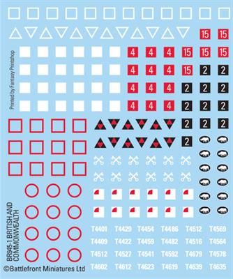 Flames of War: British and Commonwealth Decals - for just $13! 