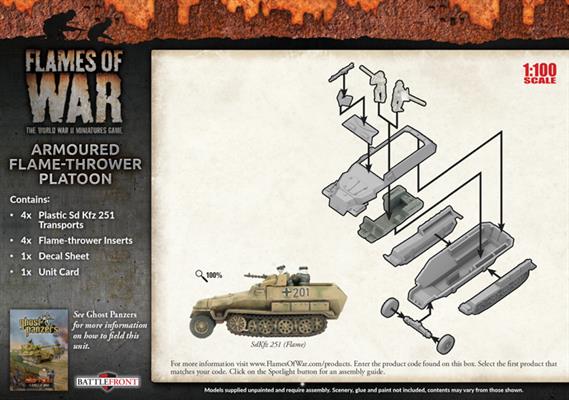 Flames of War: German Armoured Flame-Thrower Platoon (Mid War) - for just $50! 