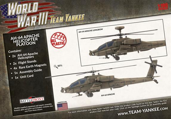 Team Yankee: AH-64 Apache Helicopter Platoon - for just $35! 