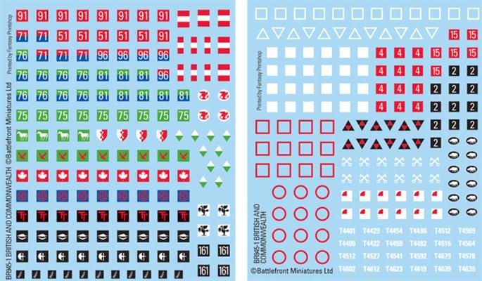 Flames of War: British and Commonwealth Decals - for just $13! 