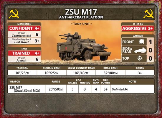 Flames of War: Soviet ZSU M17 Anti-Aircraft Platoon (Late War) - for just $30! 