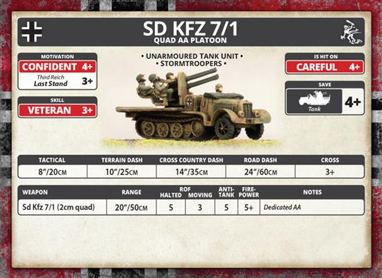 Flames of War: German SD KFZ 7/1 Quad AA Platoon (Mid War) - for just $37! 