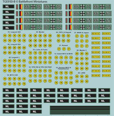 Team Yankee: West German Decal Set - for just $13! 