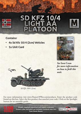 Flames of War: German SD KFZ 10/4 Light AA Platoon (Mid War) - for just $47! 