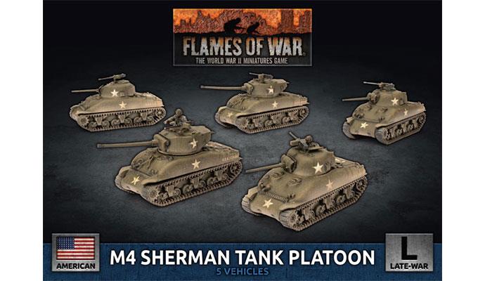 Flames of War: American M4 Sherman Tank Platoon (Late War) - for just $50! 