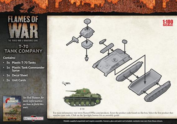 Flames of War: Soviet T-70 Tank Company (Mid War) - for just $50! 