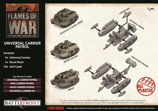 Flames of War: British Universal Carrier Patrol (Late War) - for just $30! 