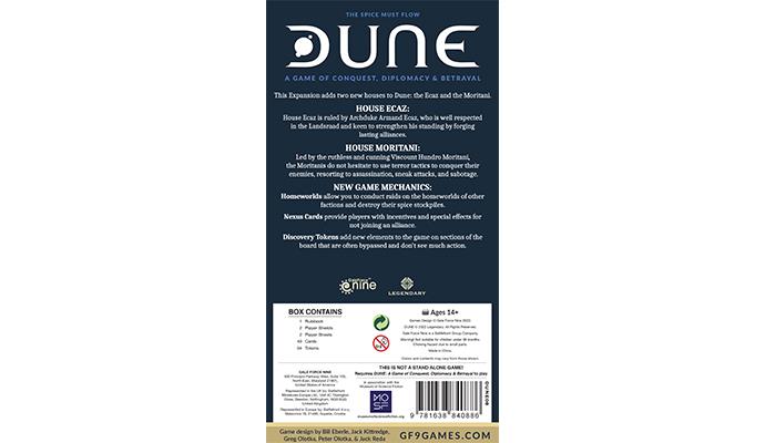 Dune: The Boardgame - Ecaz & Moritani House Expansion - for just $24.99! 