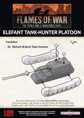 Flames of War: German Elefant Tank-Hunter Platoon (Late War) - for just $27! 