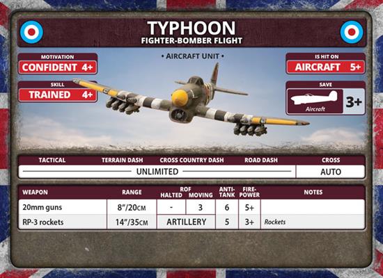 Flames of War: British Typhoon Fighter Flight (Late War) - for just $35! 