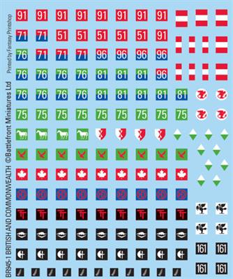 Flames of War: British and Commonwealth Decals - for just $13! 