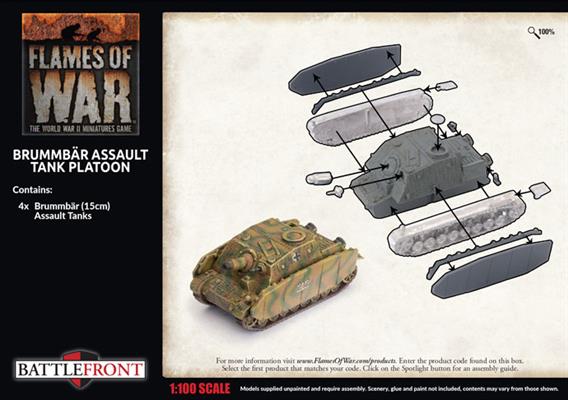 Flames of War: German Brummbar Assault Tank Platoon (Late War) - for just $47! 
