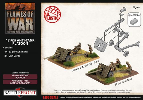 Flames of War: British 17 pdr Anti-tank Platoon (Late War) - for just $40! 