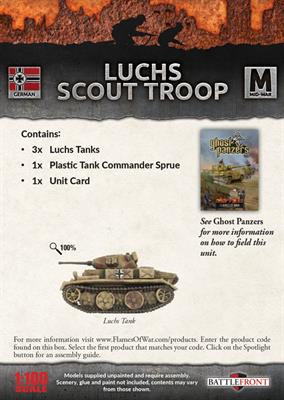Flames of War: German Luchs (Panzer II) Scout Troop (Mid War) - for just $37! 