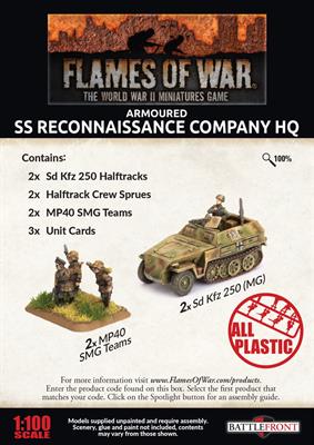 Flames of War: German Armoured SS Reconaissance Company HQ (Late War) - for just $30! 