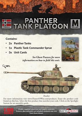 Flames of War: German Panther Tank Platoon (Mid War) - for just $30! 