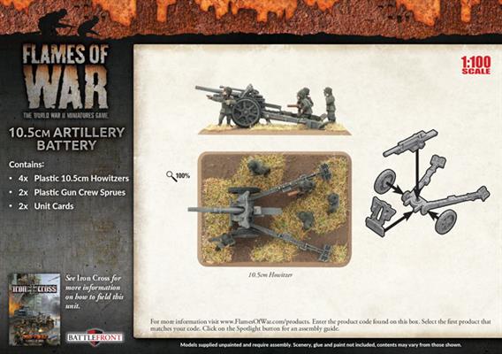 Flames of War: German 10.5cm Artillery Battery (Mid War) - for just $40! 