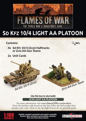 Flames of War: German SD KFZ 10/4 Light AA Platoon (Late War) - for just $40! 