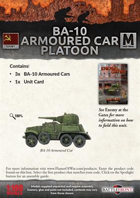 Flames of War: Soviet BA-10 Armoured Car Platoon (Mid War) - for just $37! 